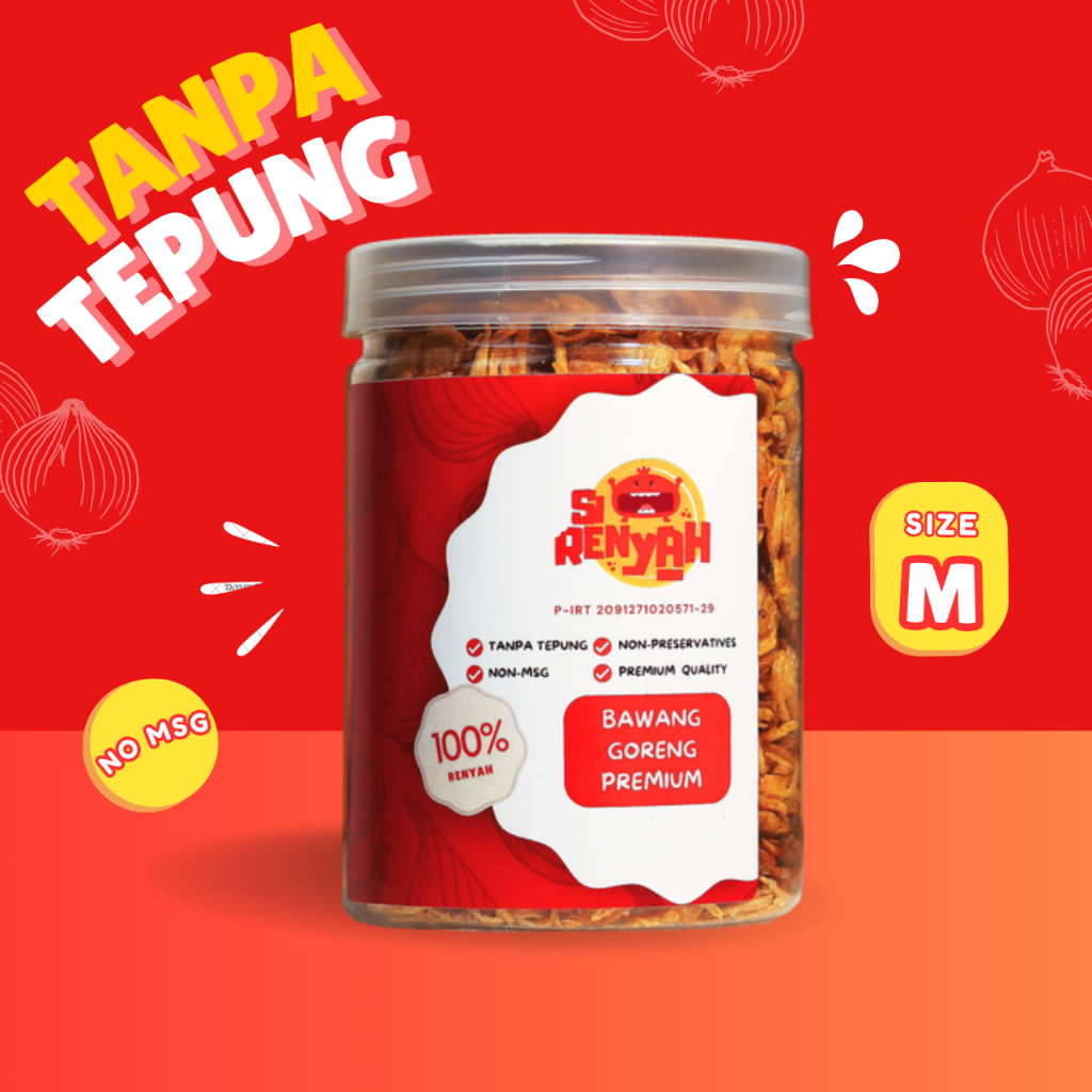 

Si Renyah Bawang Goreng Premium size M - Tanpa Tepung & MSG, Gurih Tahan Lama