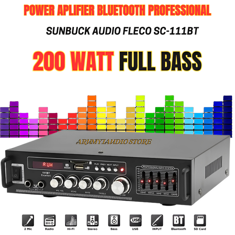 Power Amplifier Bluetooth Fleco SC-111BT/Amplifier Fleco | Power Amplifier Fleco SC-111BT - Amplifie