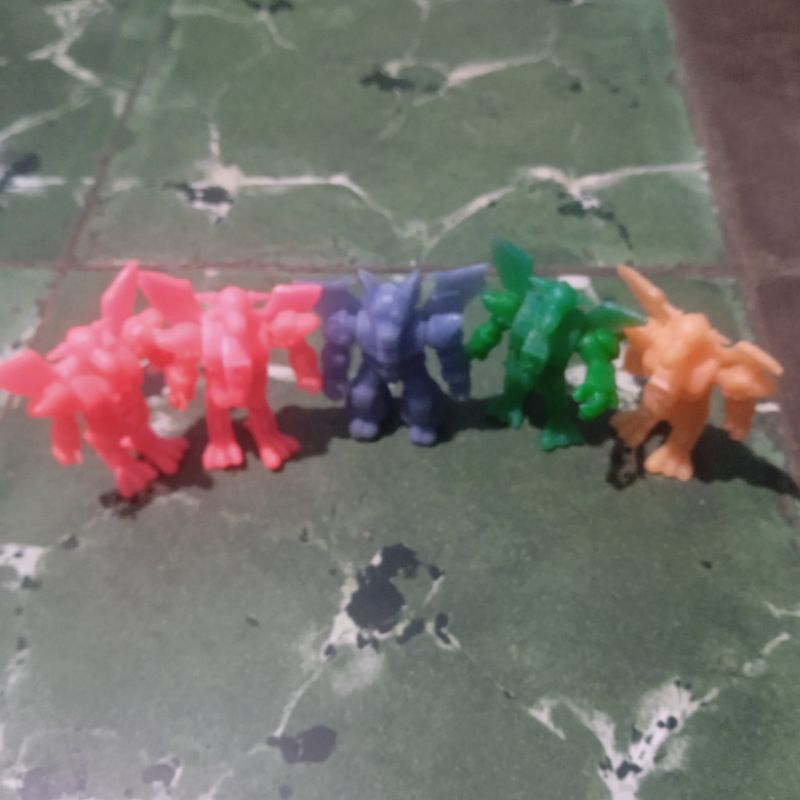 figure animals robot master karet jadul