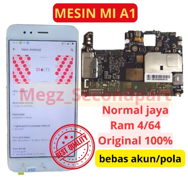 Mesin MI A1 Ram 4 / 64GB Hidup normal Mesin Xiaomi MIA1 cabutan Ori kembaran MI 5X