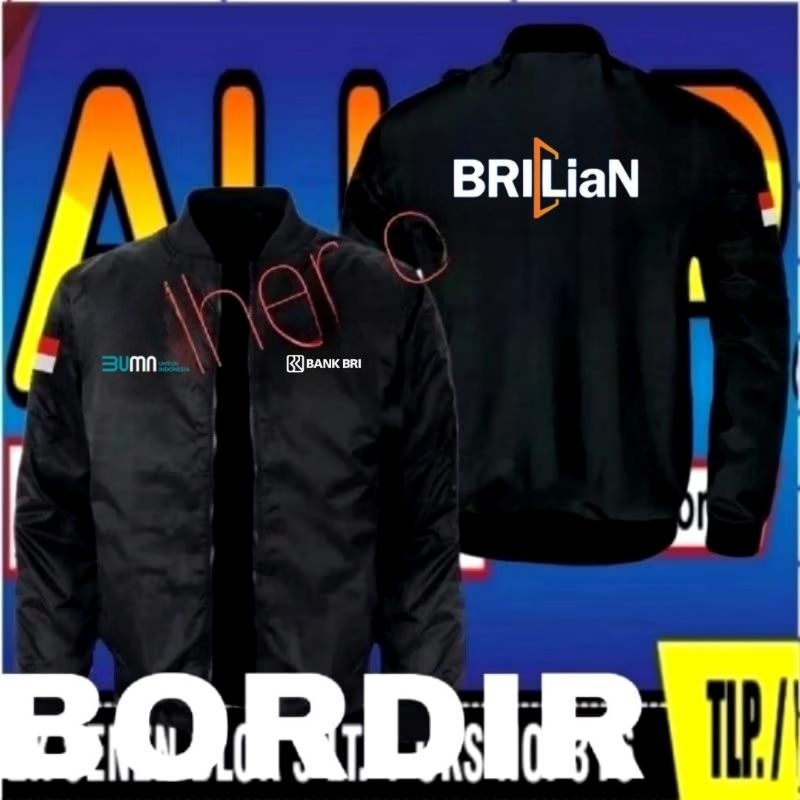 jaket bordir Bank BRI Jaket Bank BRI jaket kerja bank BRI Jaket seragam Bank BRI brilian jaket Bank 
