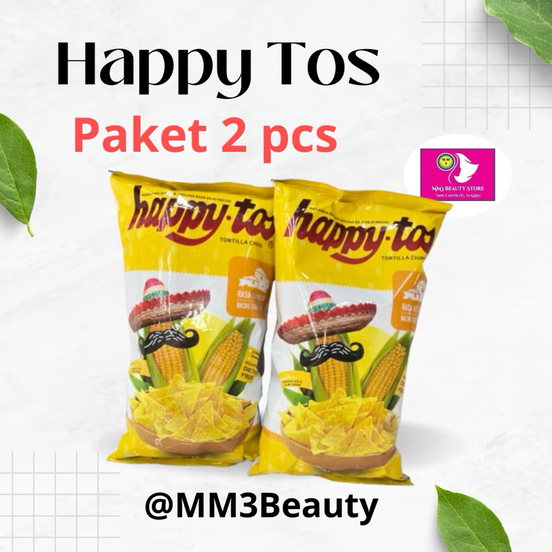 

Happy Tos Tortila Chips keripik Tortila Rasa Keju (140gx2pcs)