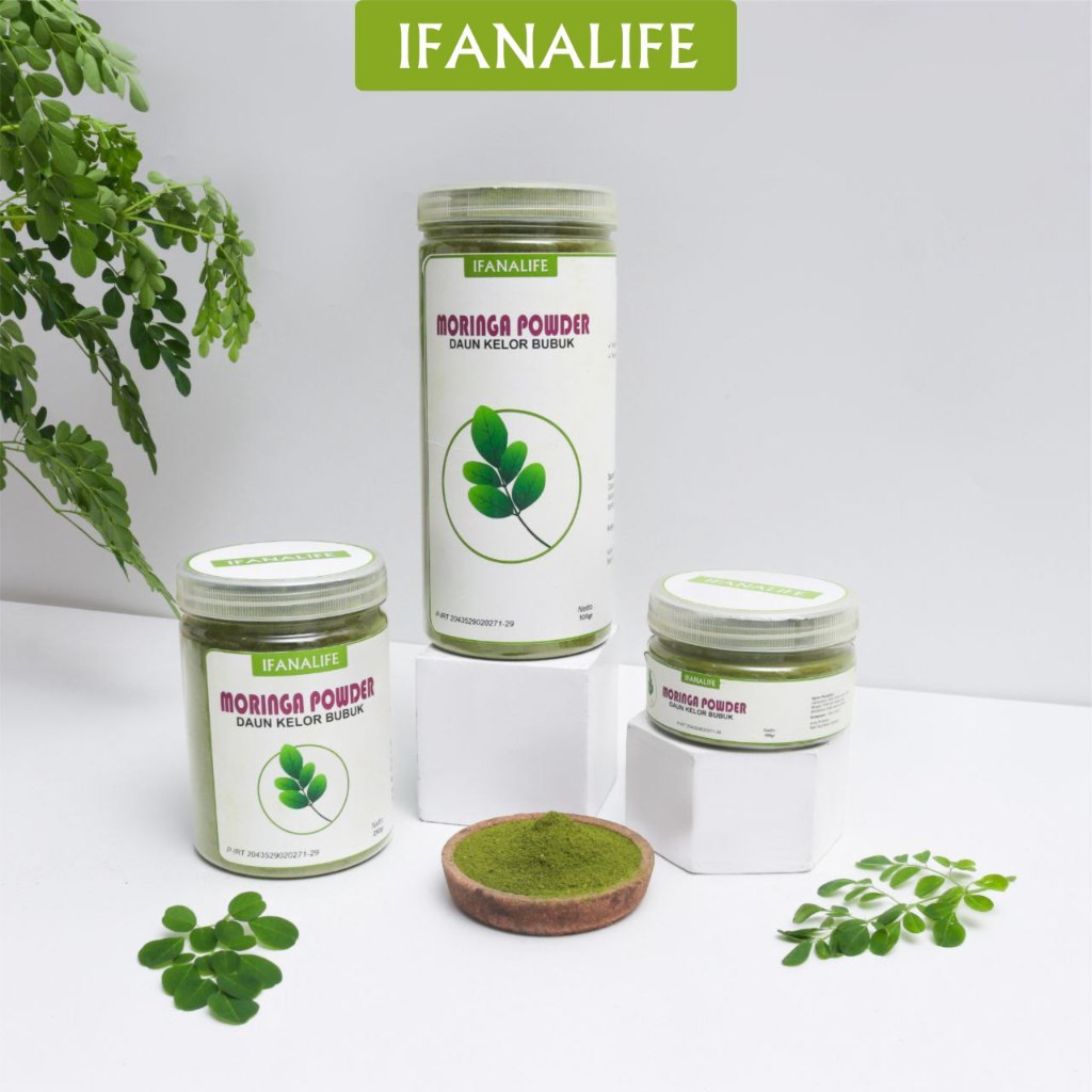 

Bubuk Daun Kelor murni Powder Moringa Peningi Badan Asli Organik 1 Kg