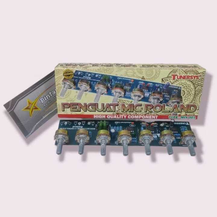 Modul Kit Mikser Mixer ROLAND 7 Potensio Penguat Mic TUNERSYS