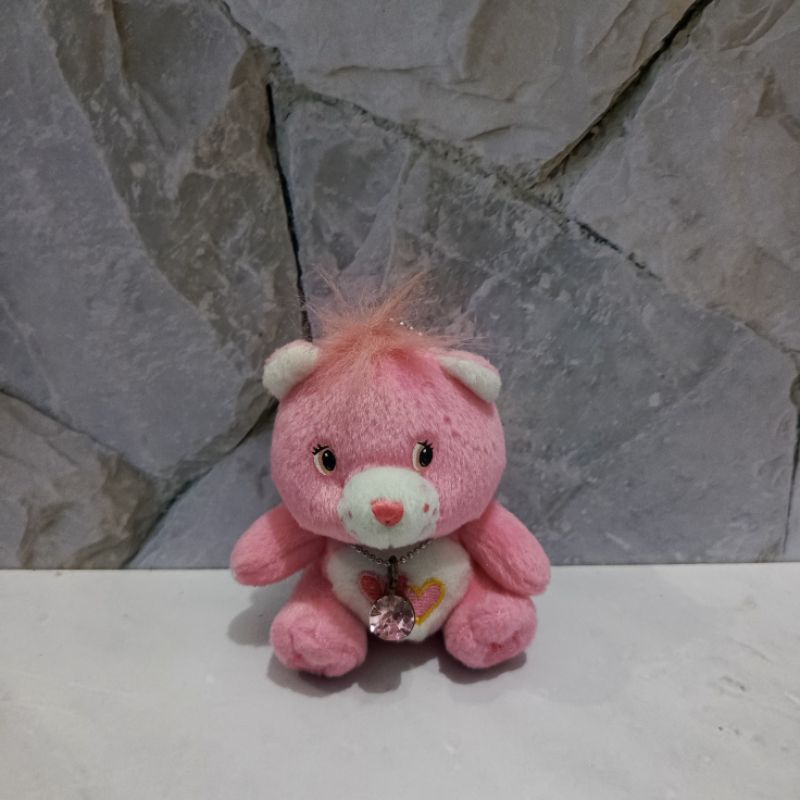 Gantungan Kunci/Keychain/Keyring Boneka Care Bears Love a Lot Bears Pink Original