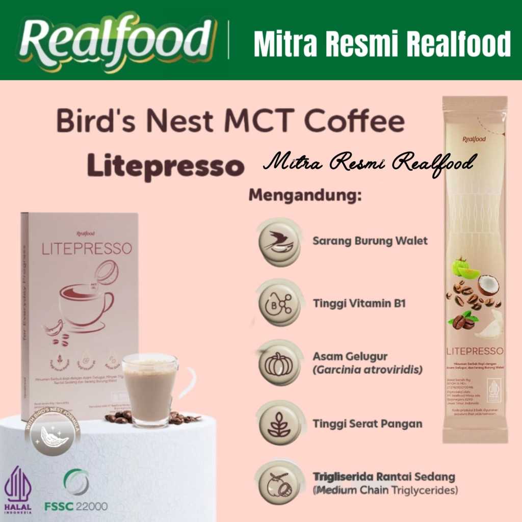 

Realfood Cleanse Bird’s Nest MCT Coffee Litepresso ( Kandungan Sarang Burung Walet ) MRR