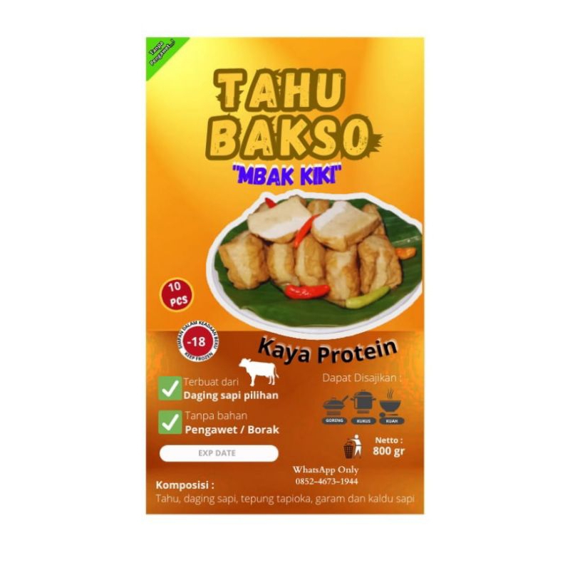 

TAHU BAKSO MBA KIKI 200 Gr