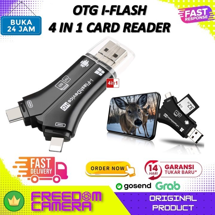 Iflash Card Reader 4 in 1 OTG 4 in 1