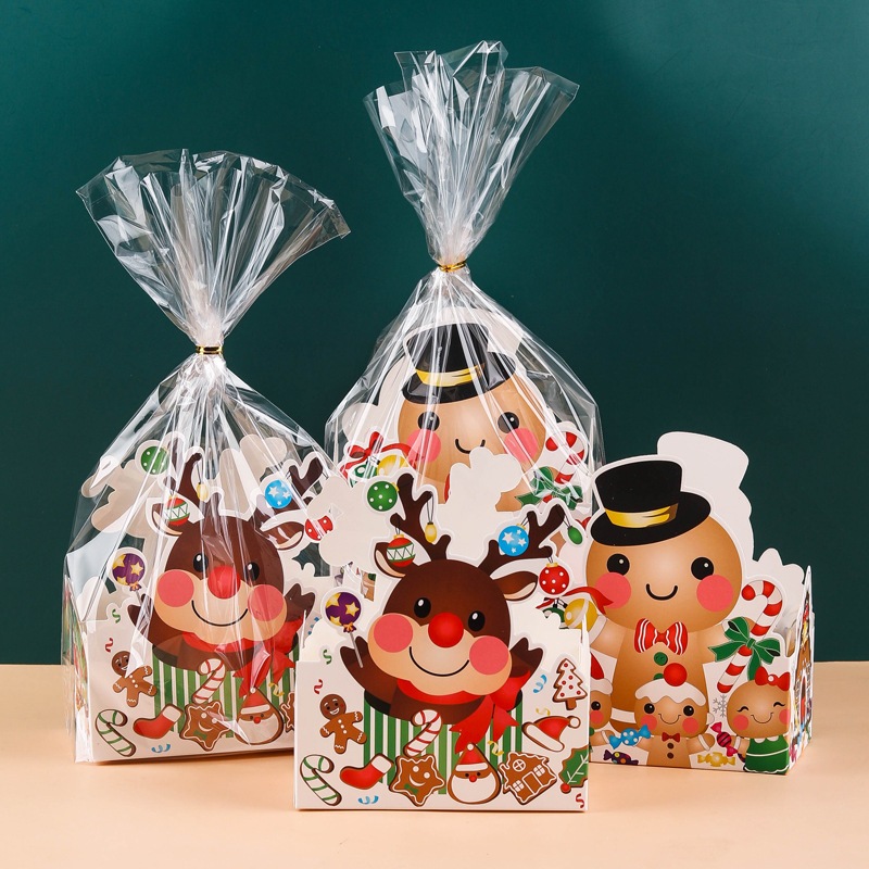 (10SETS)  Plastik Cookies Natal Kemasan Cookies Natal Plastik Cookies Christmas