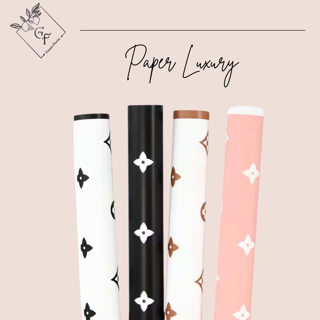 

TERLENGKAP WRAPPING PAPER MOTIF LV CELLOPHANE LUXURY KERTAS KADO/KERTAS PEMBUNGKUS BUKET WISUDA