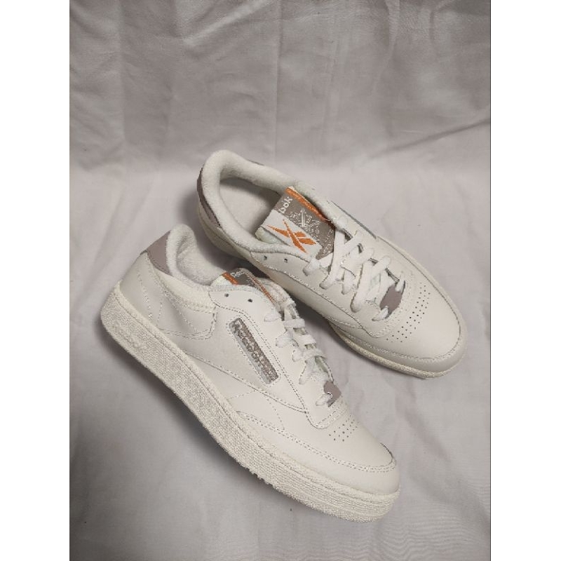 Reebok Club C 85 Chalk Ash Men Unisex LifeStyle Casual Shoes Sneakers 100074162 (Original Resmi PT M