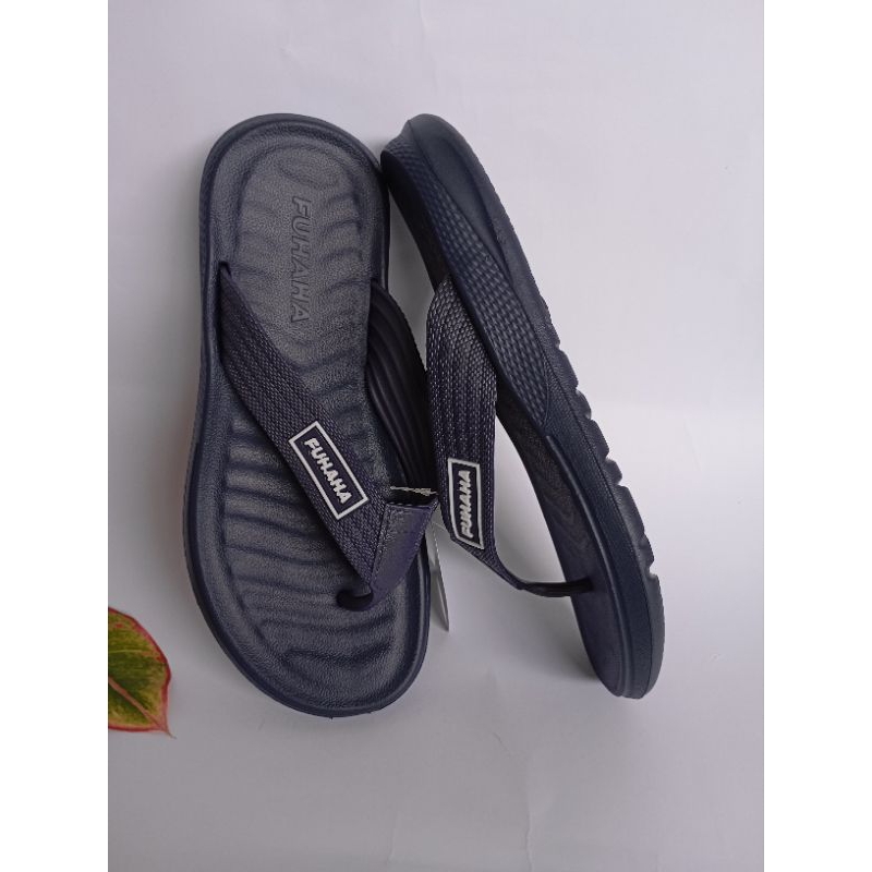 Fuhaha sandal jepit pria/sandal karet pria/sandal santai laki-laki/sandal jepit cowok