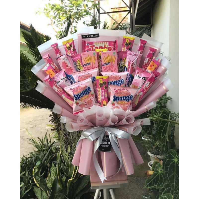 

buket snack custom - pink