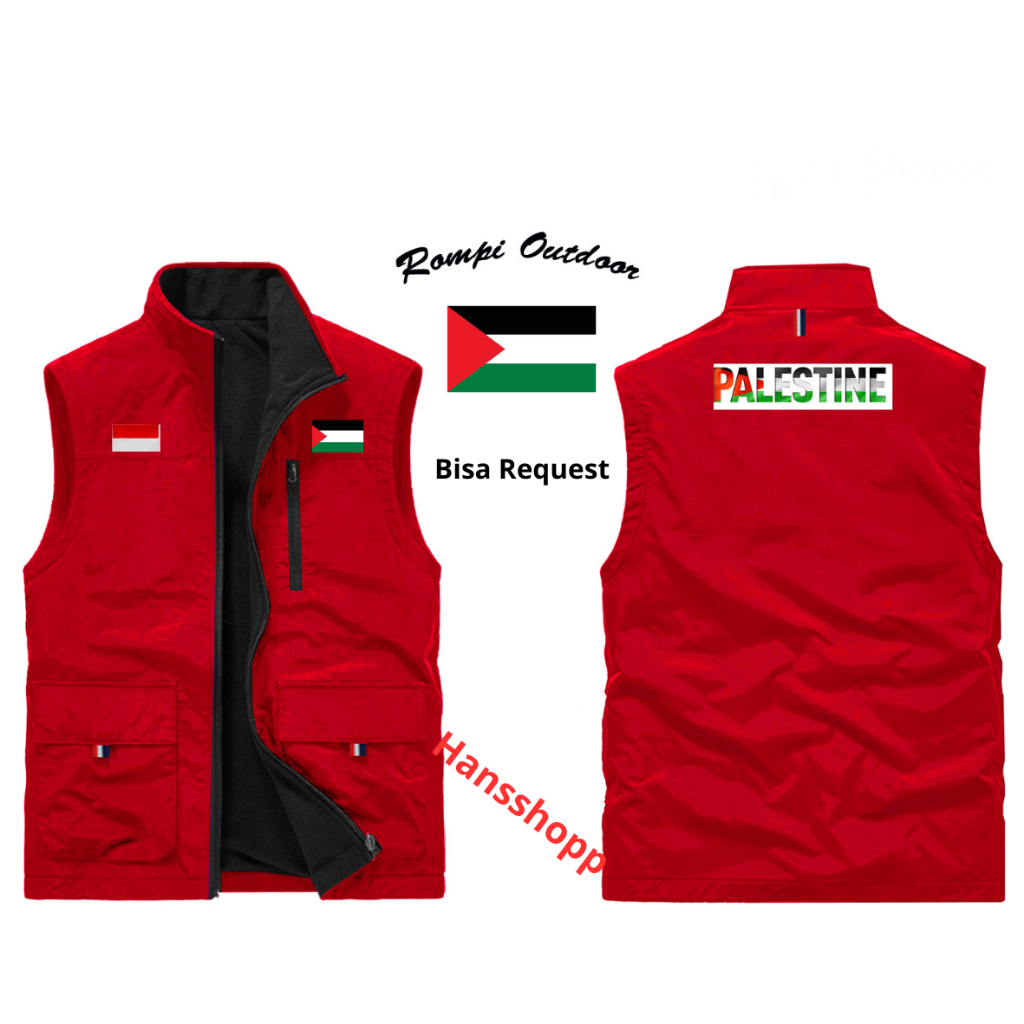 Rompi palestina rompi jaket bendera Palestina