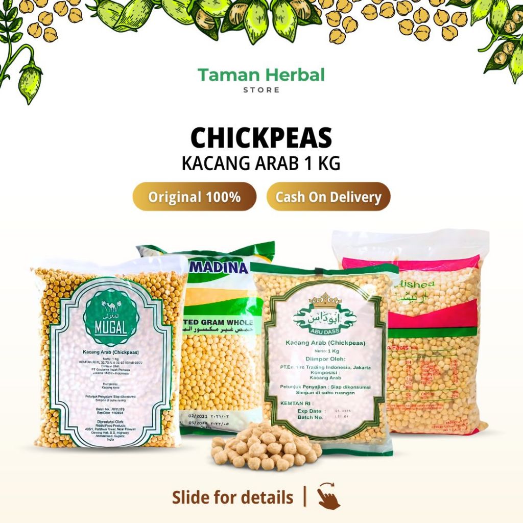 

Kacang Arab Mugal Artishea Abudass Al Madinah 1Kg Chickpeas Indian