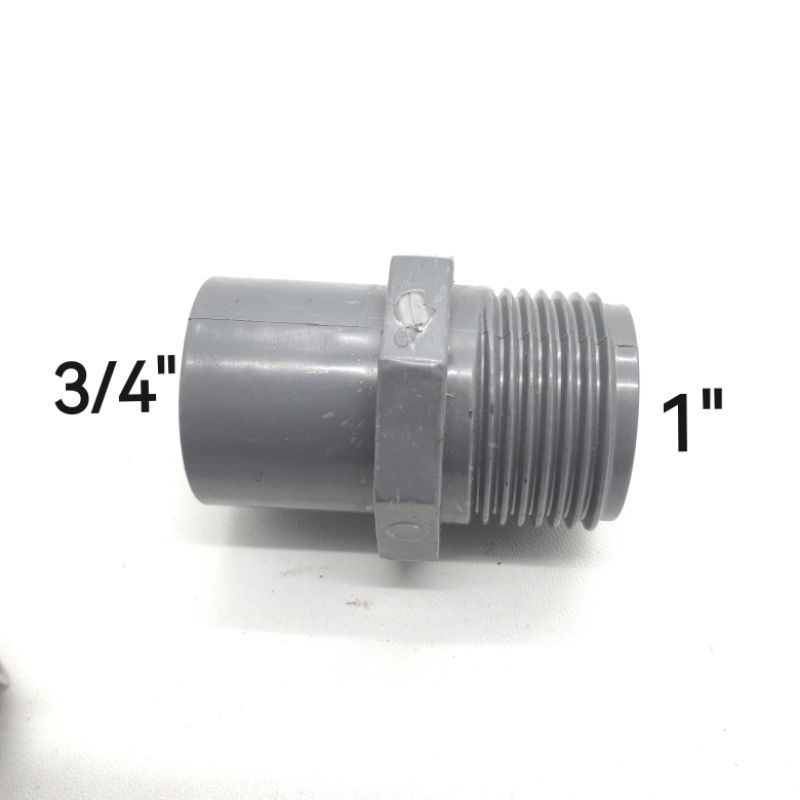 sambungan pipa pompa air drat luar 1 inch ke ½ ¾