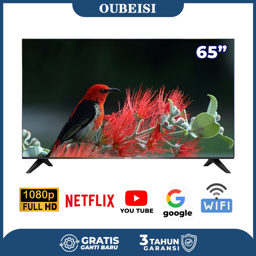 OUBEISI TV SAMRAT TV LED 50/55/65 inch Smart Android TV Digital 4K UHD