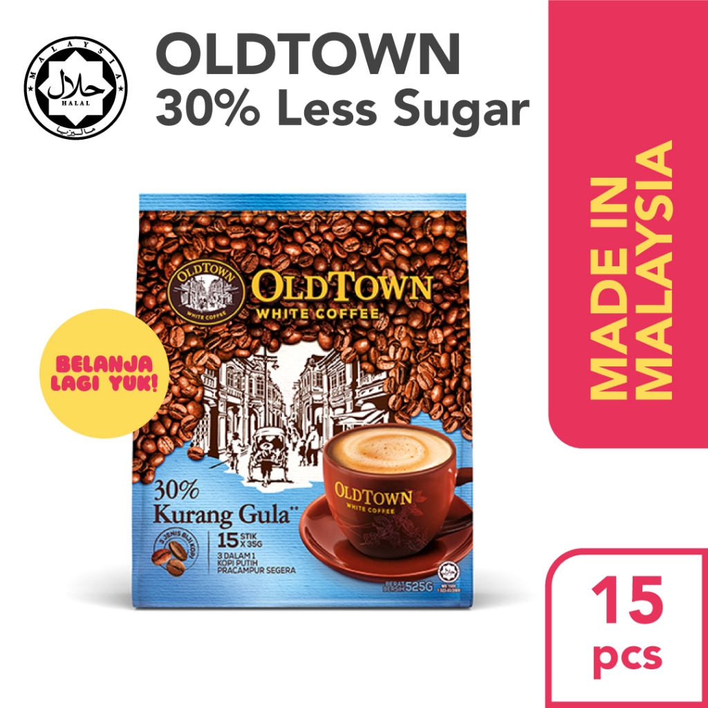 

KOPI OLDTOWN 3in1 30% Less Sugar / Kopi 30% Kurang Gula White Coffee Malaysia (15 pcs)
