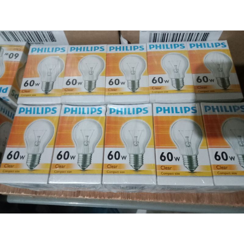 lampu pijar clear 60w Philips