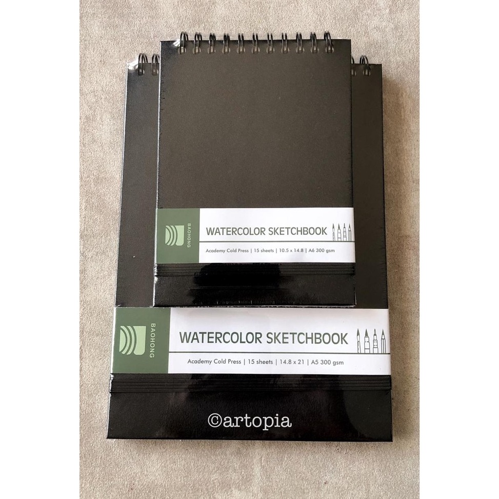 

KODE R17S Artopia Baohong Sketchbook Sketch Book Waterlor Academy HPCP A5A6 15Lembar 3gsm
