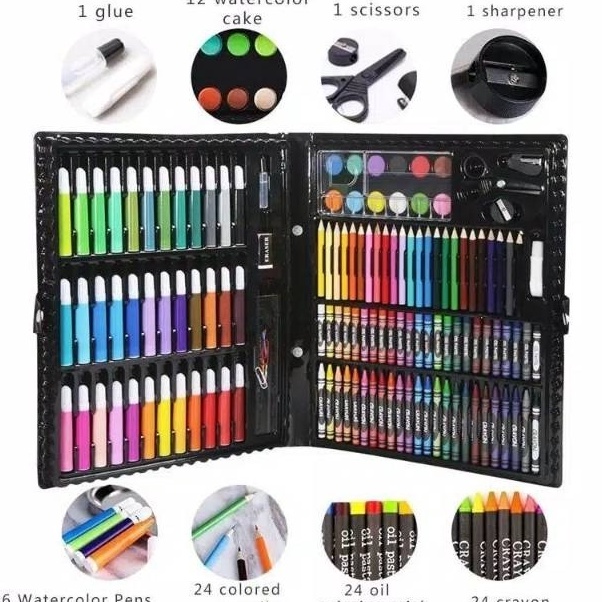

Super Original 15 Pcs Pensil Warna Art Set Full Crayon Anak Alat Seni Lukis Gambar