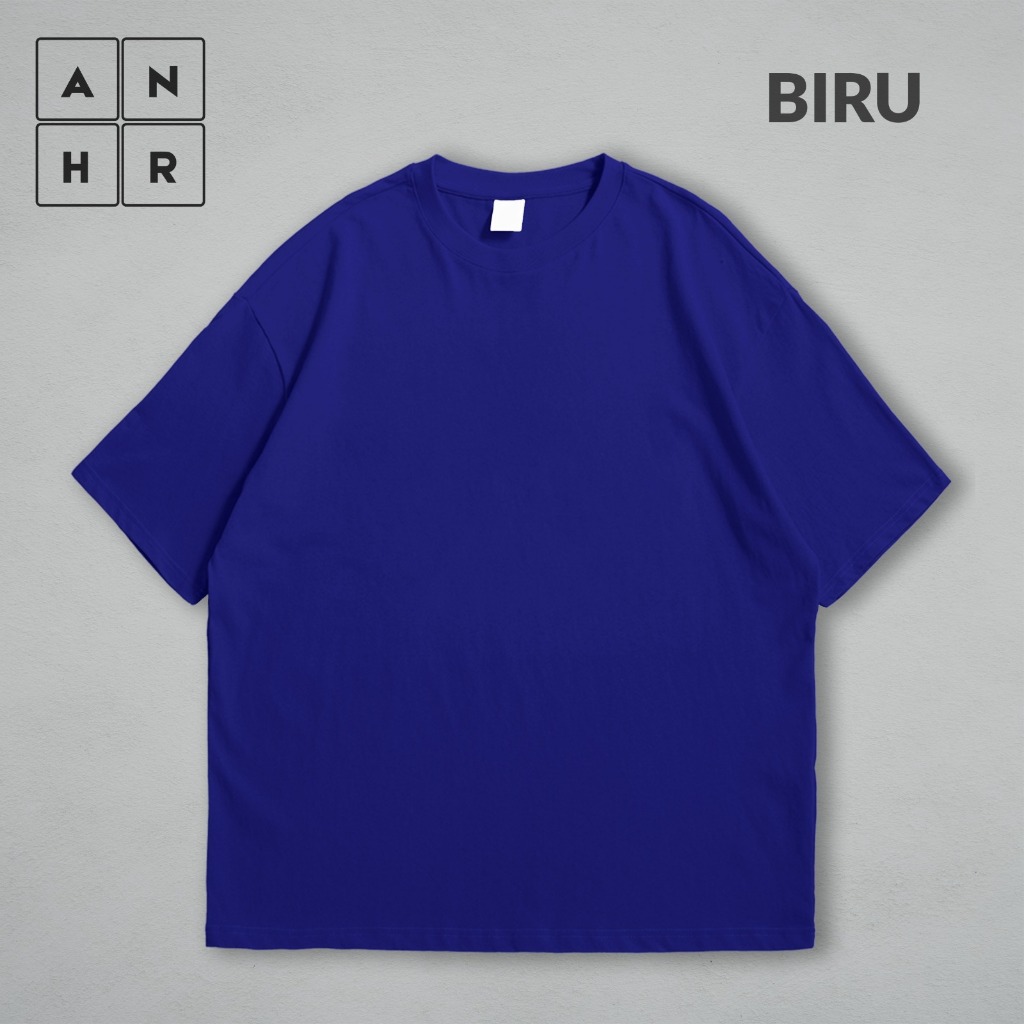 T-shirt Polos Oversize LD 110 & 120 Unisex Pria & Wanita Kaos Polos Cotton Combed Lengan 7/8