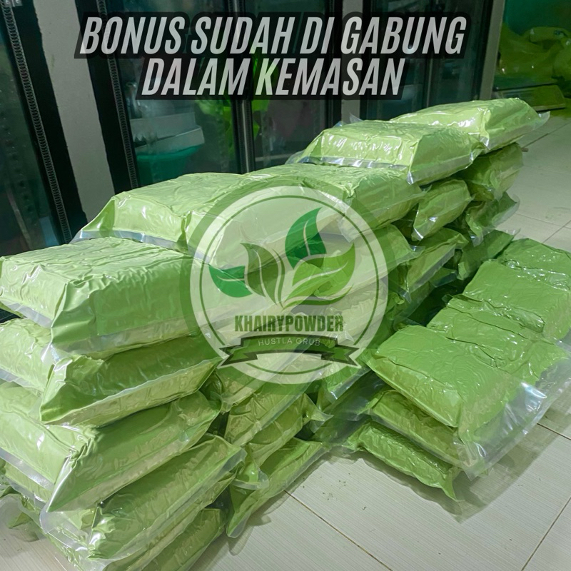 

(Bonus 150Gr) khairy Powder bubuk hijau daun purli kalimantan barat