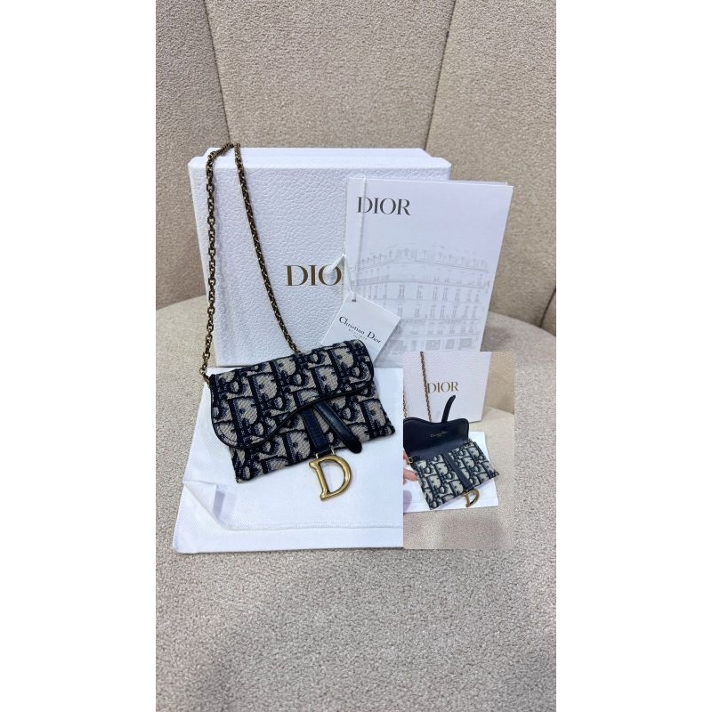 dior saddle pouch nano chain preloved 2020 original