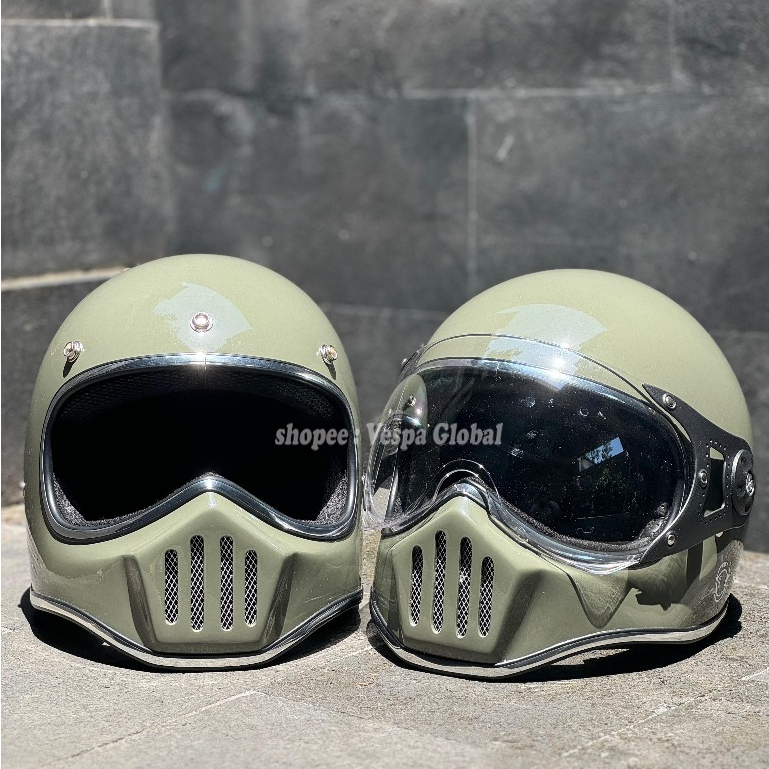 Helm Cakil Hijau Army