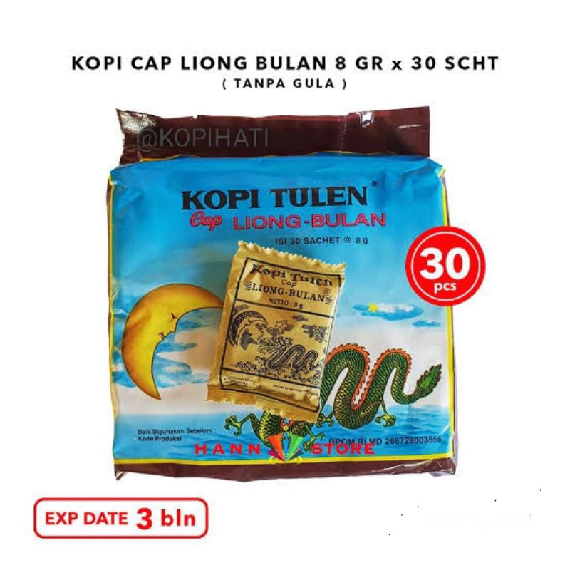 

2 Pack Kopi Liong Bulan Mini Tanpa Gula