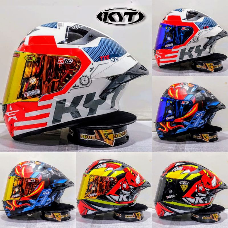 HELM FULL FACE KYT TT-COURSE FUSELAGE MAT RED ORIGINAL HELM/PAKET GANTENG
