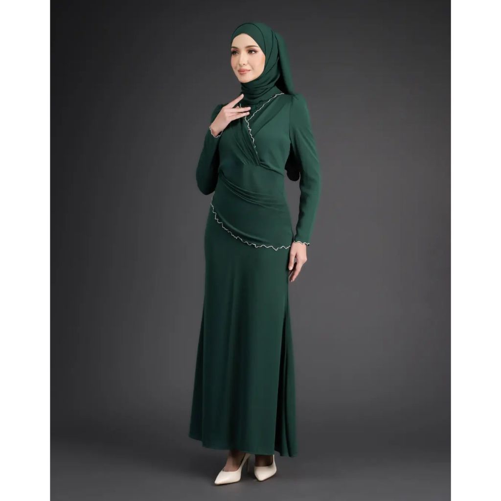 TIVANI - GAMIS DRESS BRIDESMAID CERUTY BABYDOLL MIX BRUKAT BUSUI// FASHION WANITA MALAYSIAN DRESS TA
