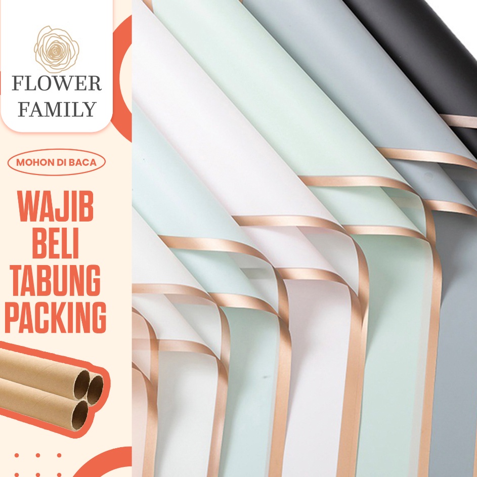 

Banyak Diskon Flower Family 2 LEMBAR Flower Wrapping Paper LIST GOLD Kertas Buket Bunga Cellophane Florist Kertas Bunga Buket Kado Wisuda Anniversary