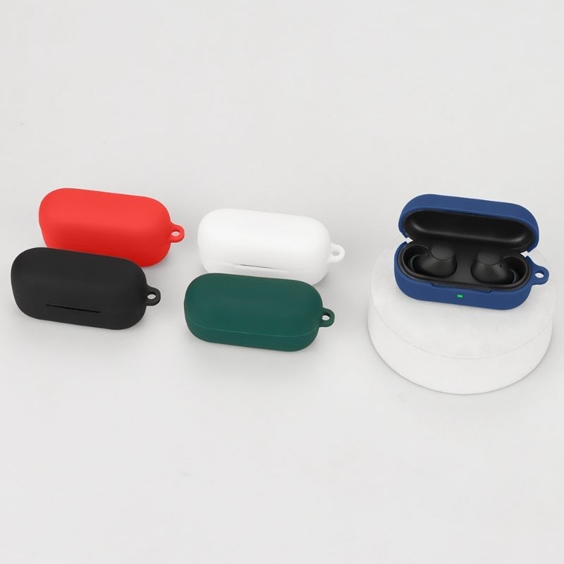 Case Casing Cover Silicone Protective Sony Tws WF-C510 / WFC510 + Carabiner Earphone Case Silicone C