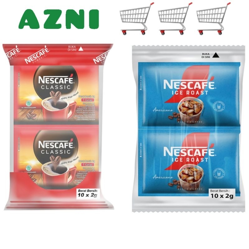 

NESCAFE Classic / Ice Roast 2g Sachet 10pcs - Kopi Instan Kopi Hitam Dalgona