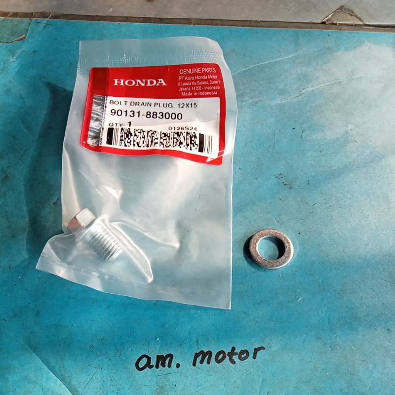 baut + ring oli ori 100%, mesin, beat, Vario, beat fi, esp, Vario 125, harga per 1 set, Honda ori