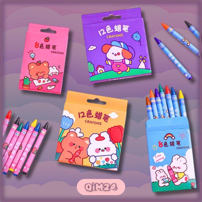

Crayon Anak Isi 8 - Mini Crayon Anak Paud - Pewarna - Mewarnai Gambar - QiM24