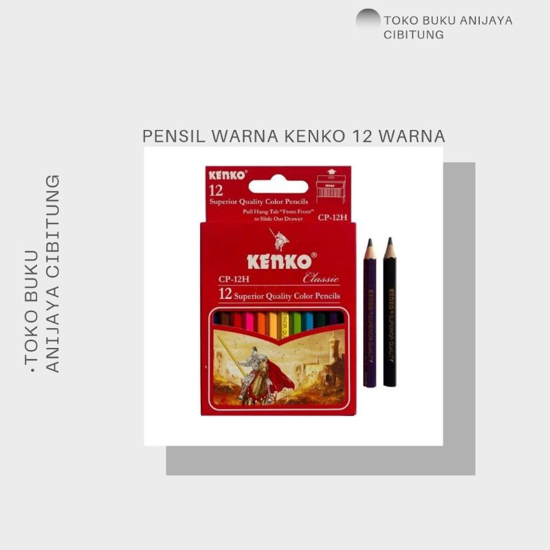 

PENSIL WARNA KUALITAS SUPER SAMPARI MEREK KENKO CP-12H/SPR 1SET ISI 12WARNA