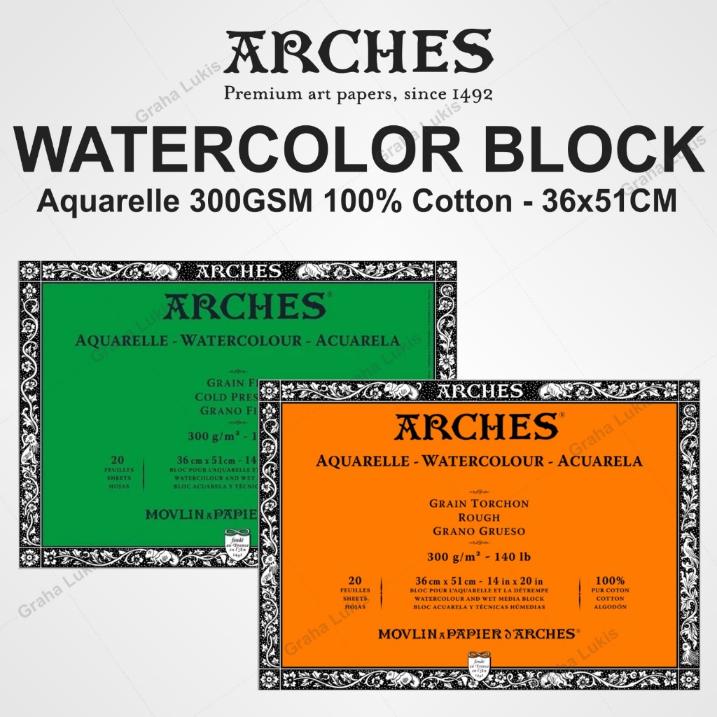 

Arches Watercolor Pad 300GSM 36x51 100% Cotton