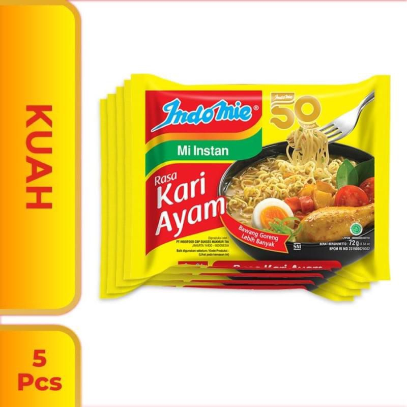 

PAKET HEMAT Indomie Goreng Bawang Soto Rendang Kari Ayam Geprek Indomie Semua Rasa - 5 Pcs