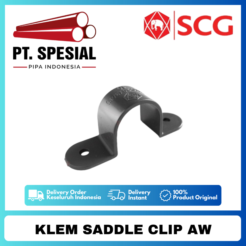 Saddle Clip PVC AW SCG / Klem Pipa Pipa PVC / Sadlle Clip PVC AW SCG  - 05