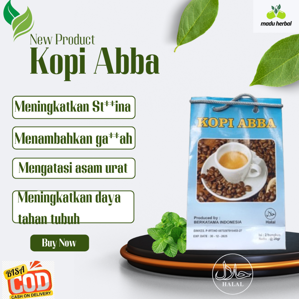 

Kopi Herbal Abba Kopi Bubuk Pembah stamina Meningkatkan Gairah