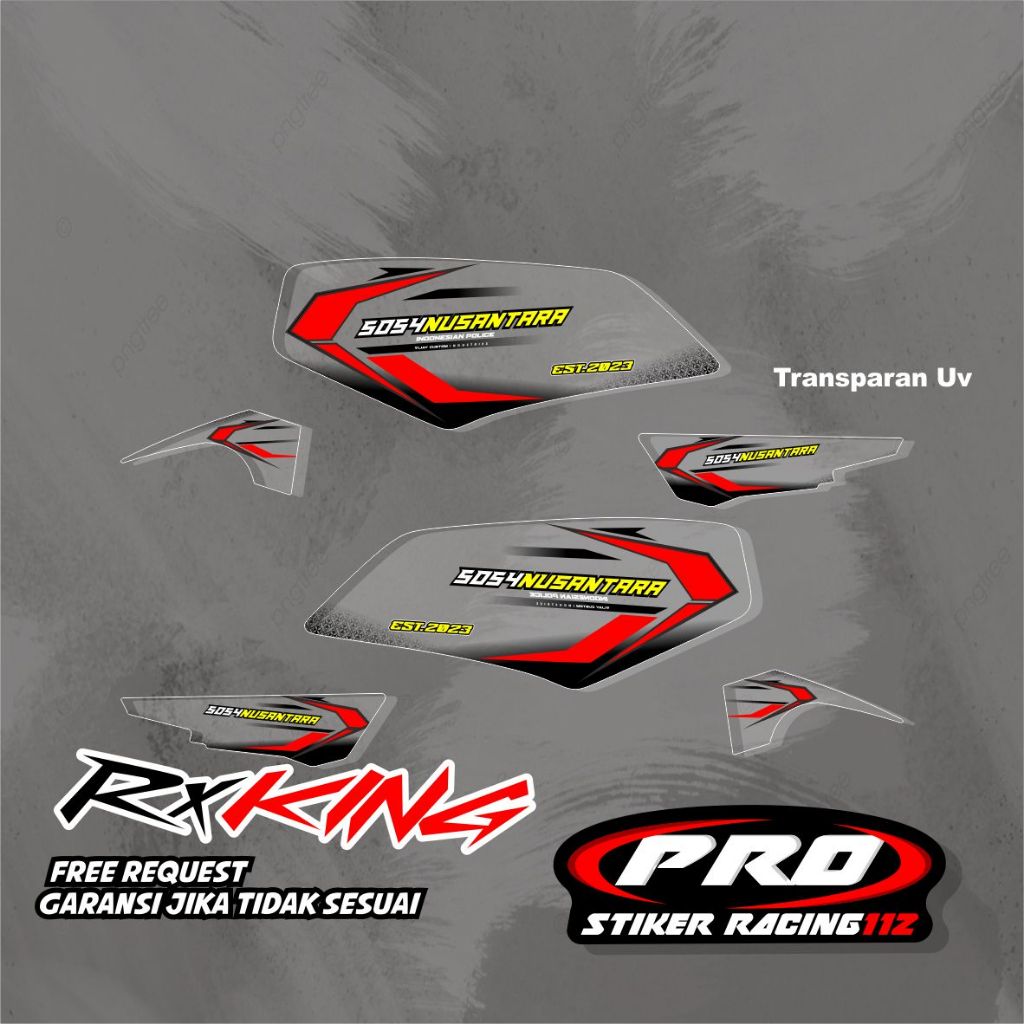 Striping Stiker Transparan UV Rx King Stiker Yamaha Rx king Stiker King