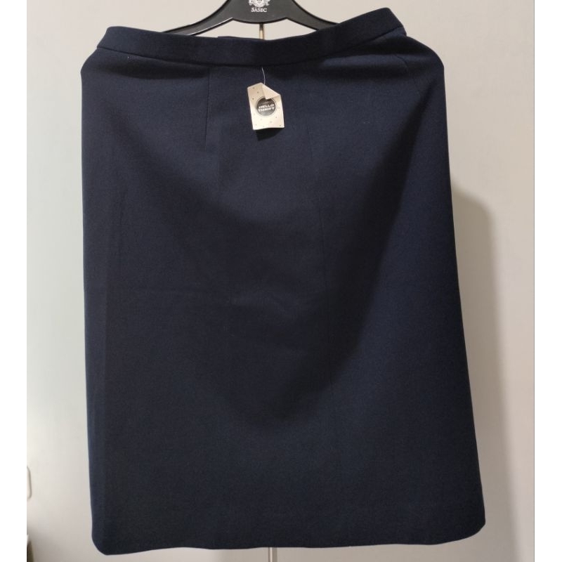 Rok kerja PREMIUM bahan kantor TEBAL pendek warna navy ber furing