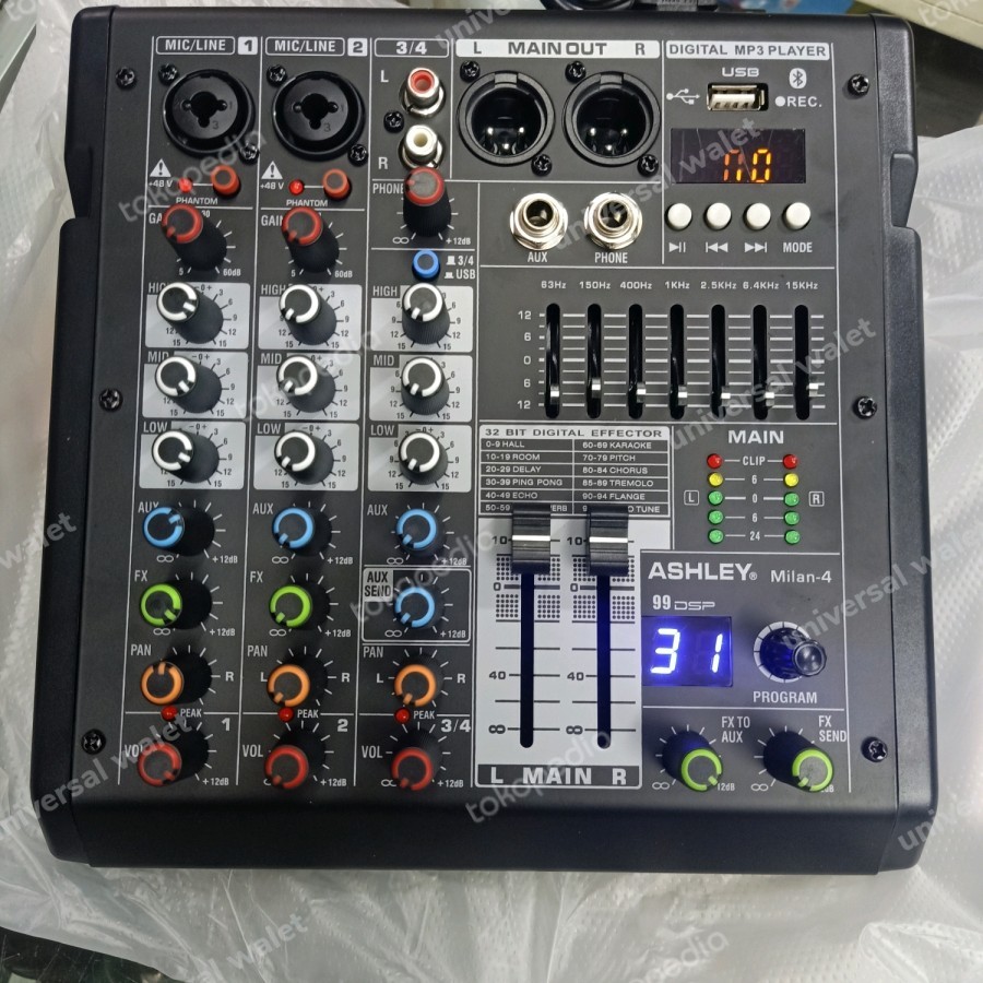 Mixer ASHLEY Milan 4 Mikser ASHLEY milan4 soundcard bluetooth