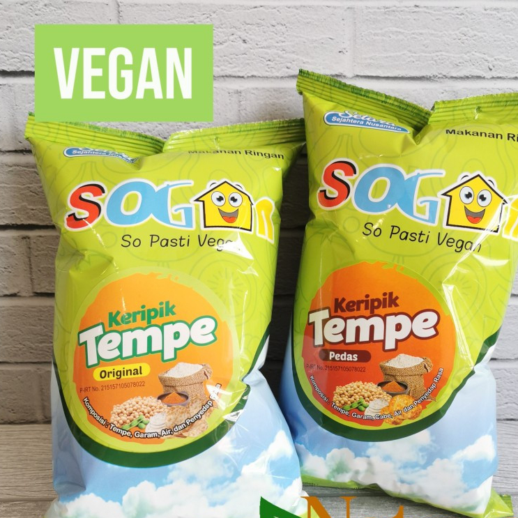 

Sogan Keripik Kerupuk Tempe Original / Pedas 100gr Vegetarian Vegan