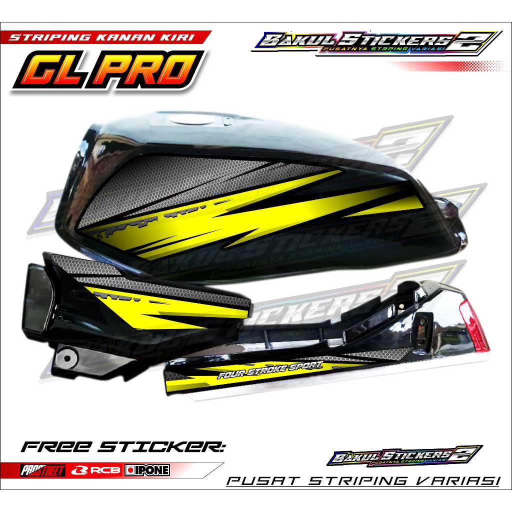 STRIPING VARIASI HONDA GL PRO - GL MAX / STICKER LIST VARIASI MOTOR GL PRO - GL MAX