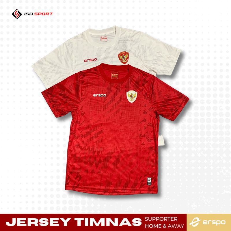 Erspo Timnas Jersey Original Supporter Away White |  Erspo Timnas Jersey Supporter Away Red Original
