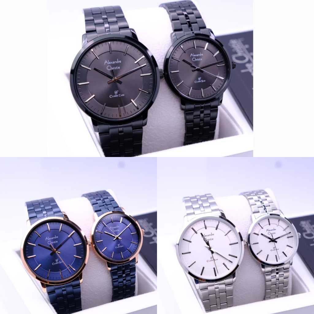 JAM TANGAN COUPLE ALEXANDRE CHRISTIE AC 8692 AC8692 SLIM ORIGINAL