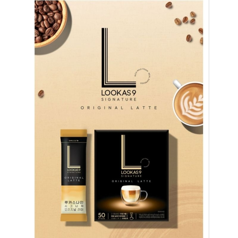 

LOOKAS 9 Coffee Latte/ Kopi Sachet/ Coffee Premium Korea